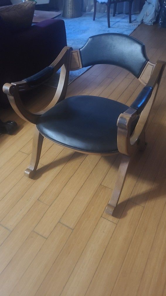 Vintage Solid Wooden Accent Chair