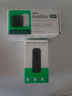 Blink Battery Doorbell 2K+ (newest model) and Outdoor 2K+ (newest model) — Wireless smart security, 2K video, enhanced audio. Sync Module Core include