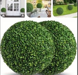 New 2pcs Decorative Topiary Balls, 16In