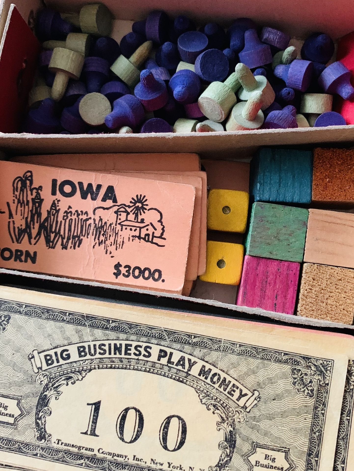 Vintage Antique 1937 Big Business Money Board Game