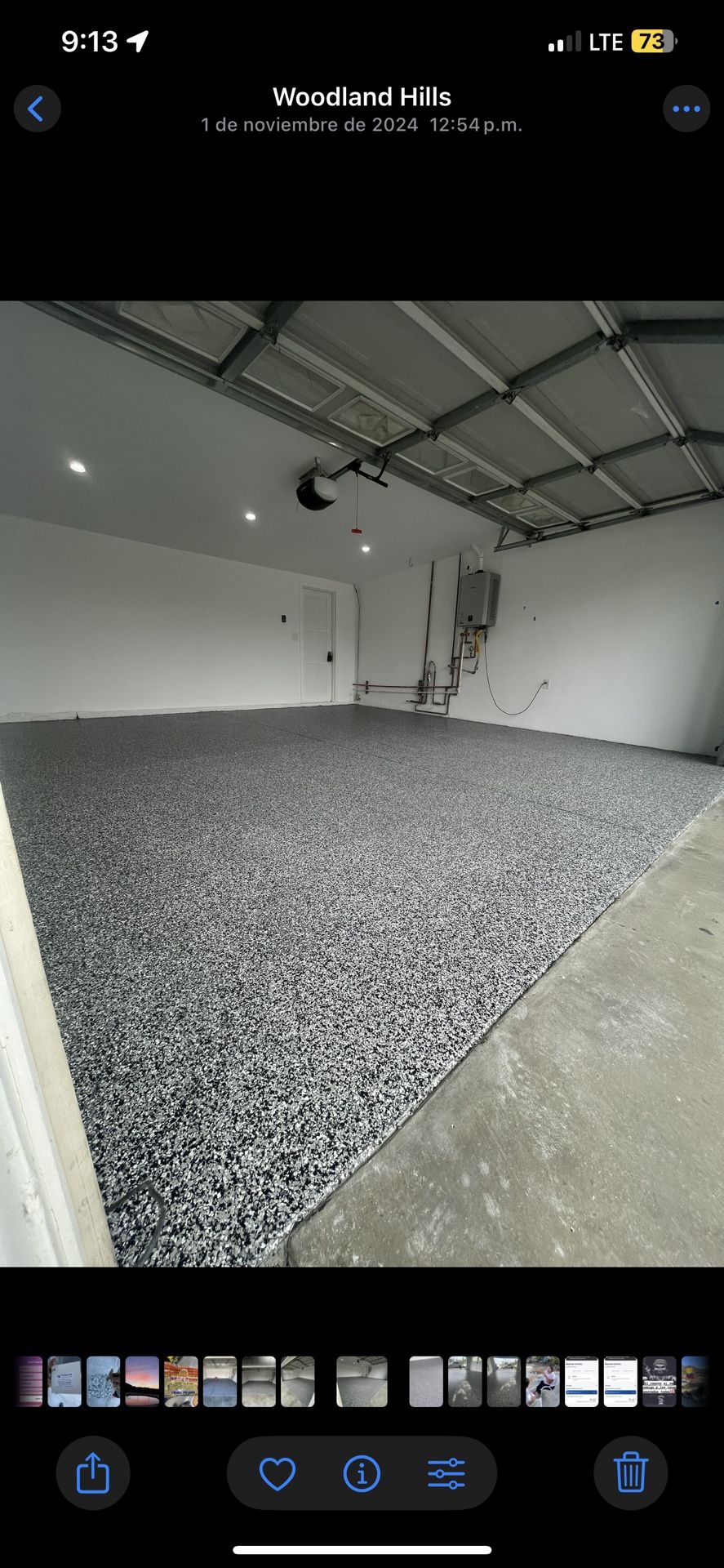 Epoxy with flakes