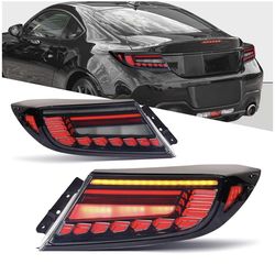 Tail Lights Assembly Compatible with 2021-2025 Toyota GR86 / Subaru BRZ 2nd Gen ZN8/ ZD8, Rear Lamps w/Start Up Animation & Sequential Turn Signals
