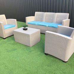 Set de patio - Loveseat con dos butacas y mesa -
