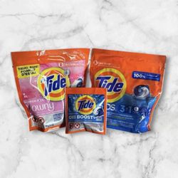 Tide Power PODS & PACS Bundle Stain Remover, Downy Fresh, Oxy Boost, Detergents