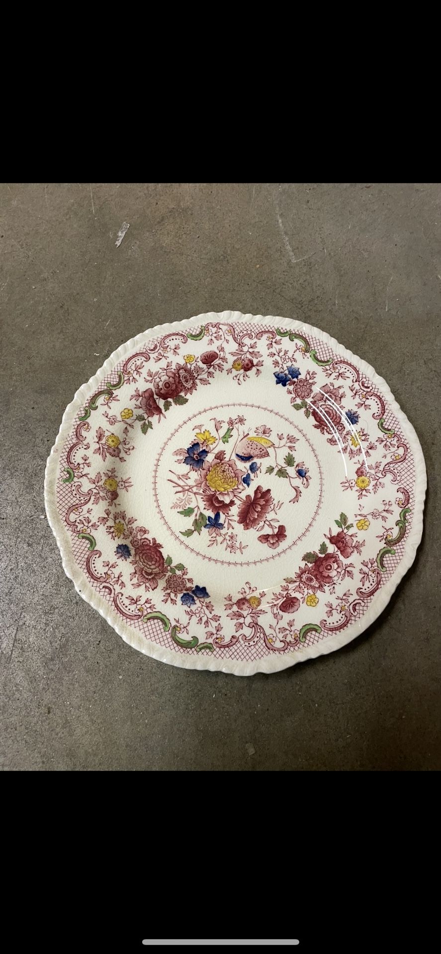 Antique Windsor Festoon Opaque China plate