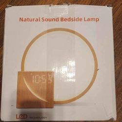 LED Bedside Lamp with Touch Control, Nature Sounds, and Alarm