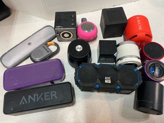 Lot of 15 Bluetooth portable speakers all are are working and fully functional