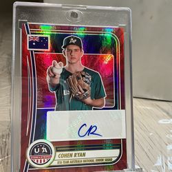 2025 panini star and stripes cohen ryan auto aus-cr