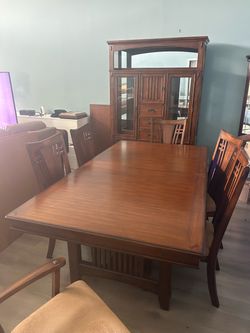 Dining Room Set – Table, 6 Chairs & China Cabinet