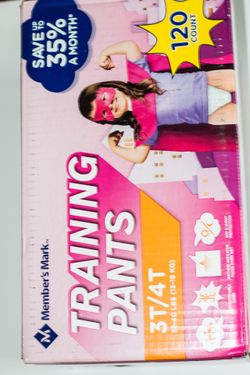 Member's Mark Training Pants for Girls 3T/4T, 32-40 lbs. (120 ct.)
