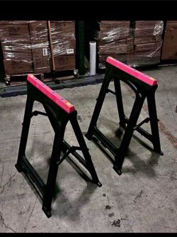 New 1 Pair Foldable Sawhorses 700 Ib Weight Capacity Saw horse