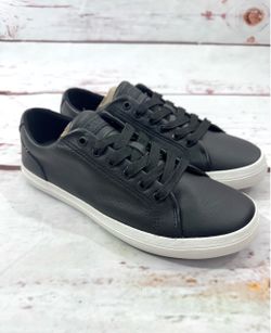 Sperry Striper LTT Lthr Black Leather Sneakers Shoes Mens STS25433 SZ 7.5 W New