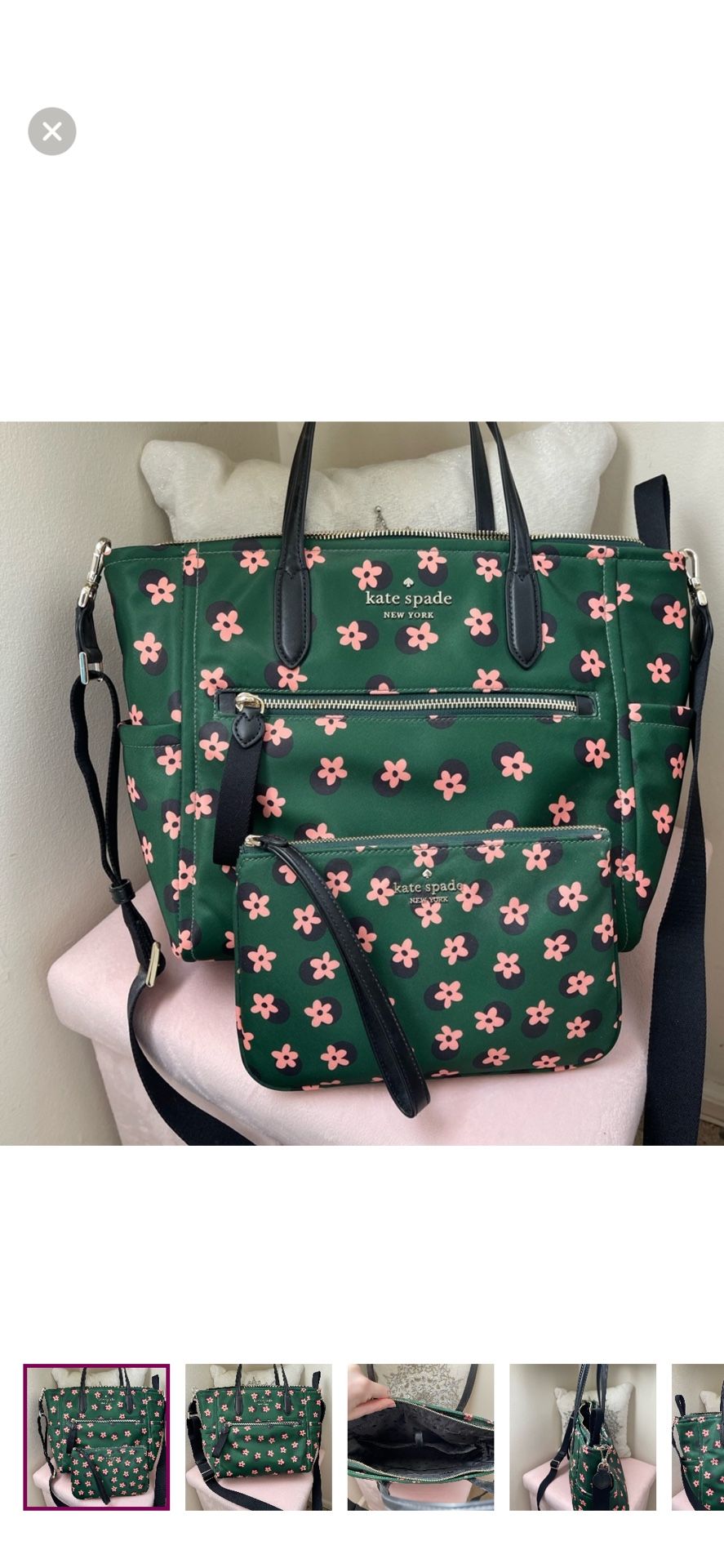 Kate Spade Purse & Matching Wristlet 