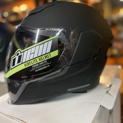 New Icon Airflite Dot Matte Black Motorcycle Helmet $240