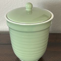 Vintage sage green jar