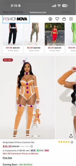 Gingerbabe 6 Piece Costume Set