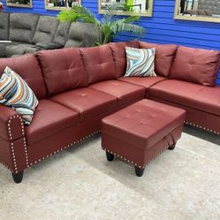 Vendo Sofa Seccional Con Ottoman
