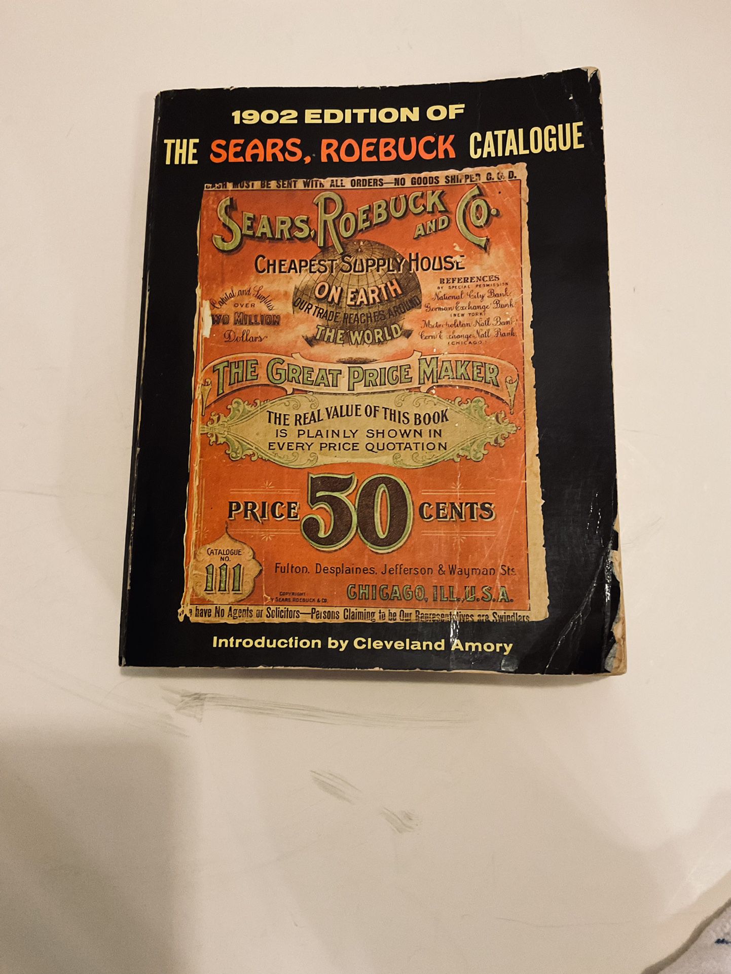 1969 REPRO OF A 1902 SEARS,  ROEBUCK CATALOG./OVER 1100 PAGES OF FASCINATING ITEMS & PRICES