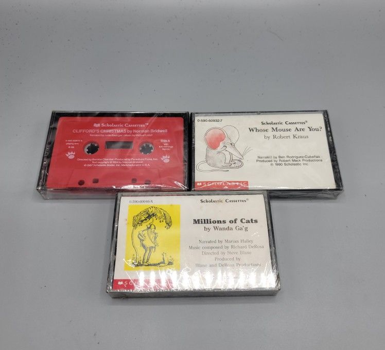 Vintage Scholastic Children’s Stories Audio Book Cassette Tapes Lot Of 3 Sealed