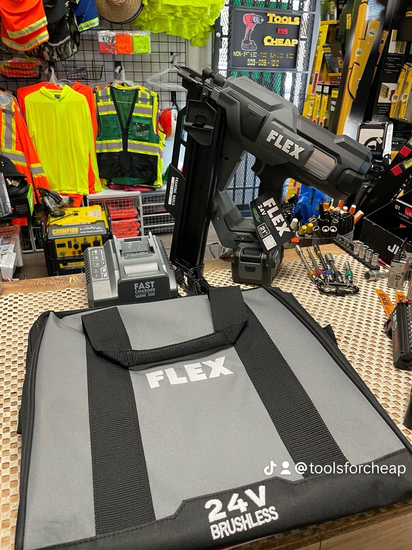FLEX 21° FRAMING NAILER KIT. $489