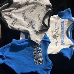 0-3 Month True Religion Onesies
