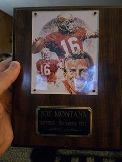 Joe Montana Plaque 