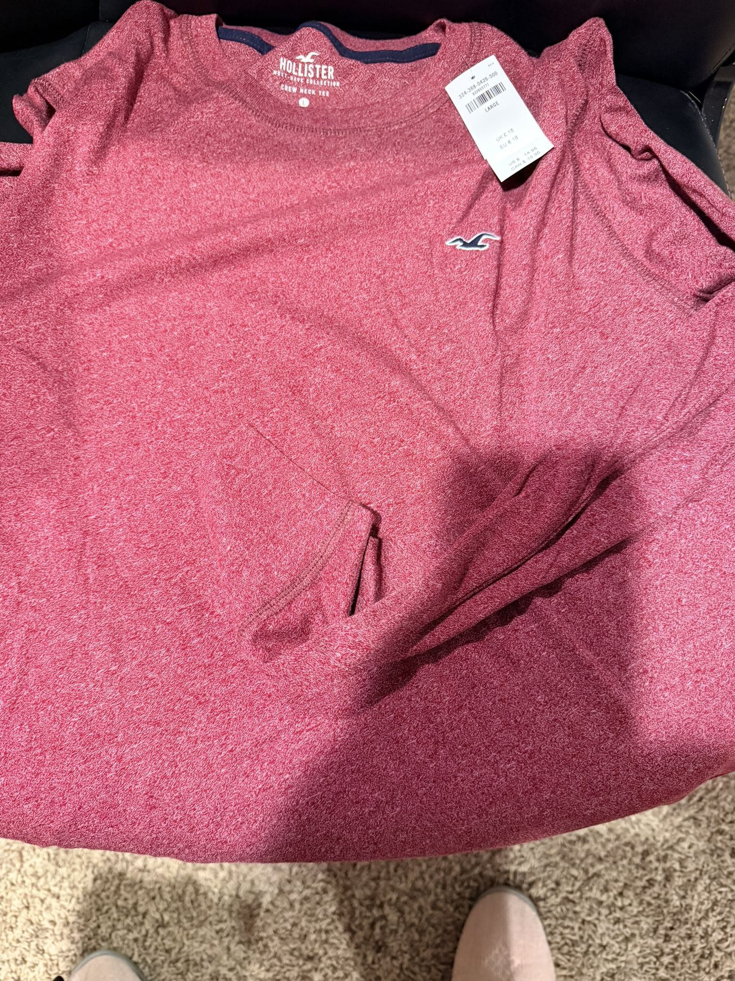 Mens Size Large Hollister Long Sleeve Shirt Brand New With Tags