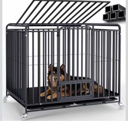48” Heavy Duty Dog Cage on Wheels