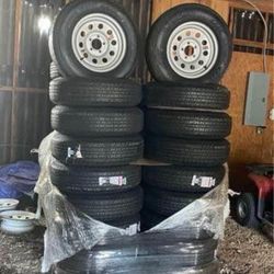 New 5 Lug Trailer Wheels And Tires 205/75-15