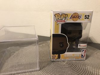 Lebron james footlocker exclusive mint condition with funko official clear case