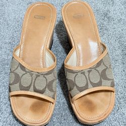 Coach Women's Wedge Slide Sandal Size 8