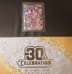 new mint Mew Two Futuristic Rare from the 30th anniversary set Pokemon Cards