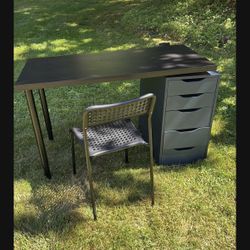 IKEA Drawer Cabinet & Desk & Chair 