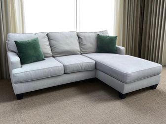 Light Gray Ashley Furniture L-Shape Sectional Sofa