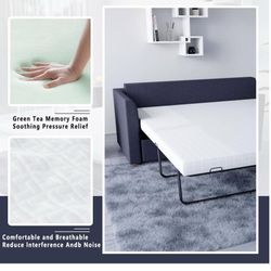 4 inch Memory Foam Replacement Mattress for sleeper sofa, couch, bed or use a thick Mattress Topper