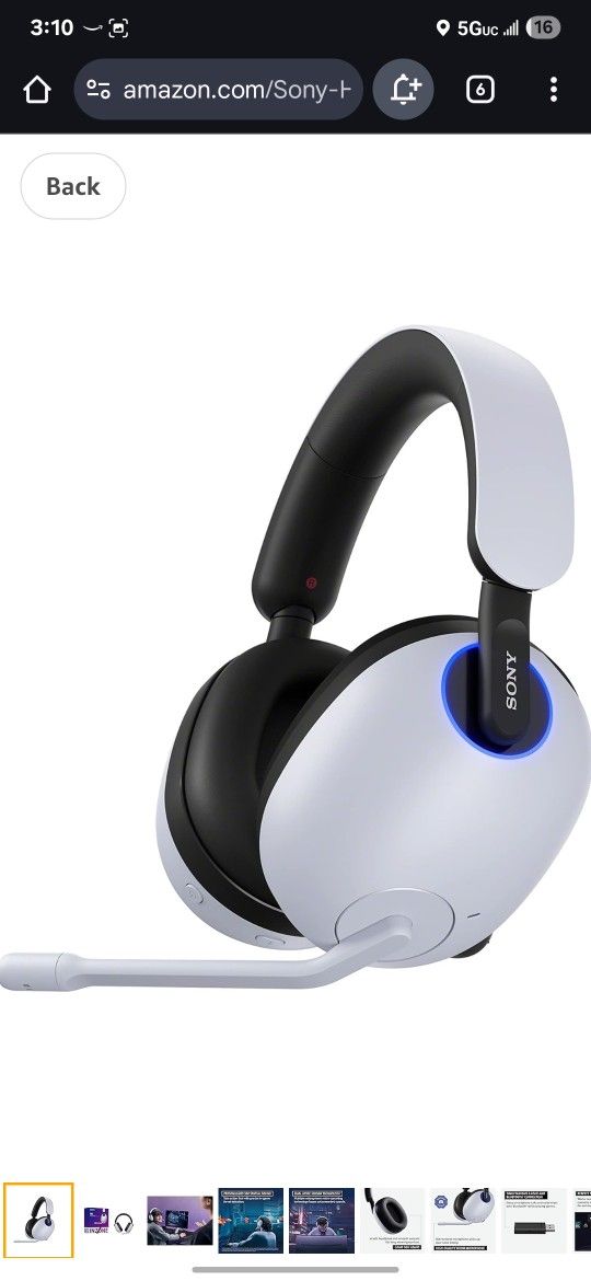 Sony
INZONE H9 Gaming Headset, Wireless Noise Canceling Bluetooth Headset With Microphone, 360 Spatial Sound, For PC and PS5 (WH-G900N), White
