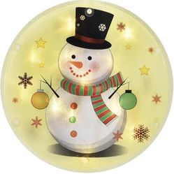 Merry Christmas LED Circle Decor Lights for Indoor and Outdoor Use (Snowman)