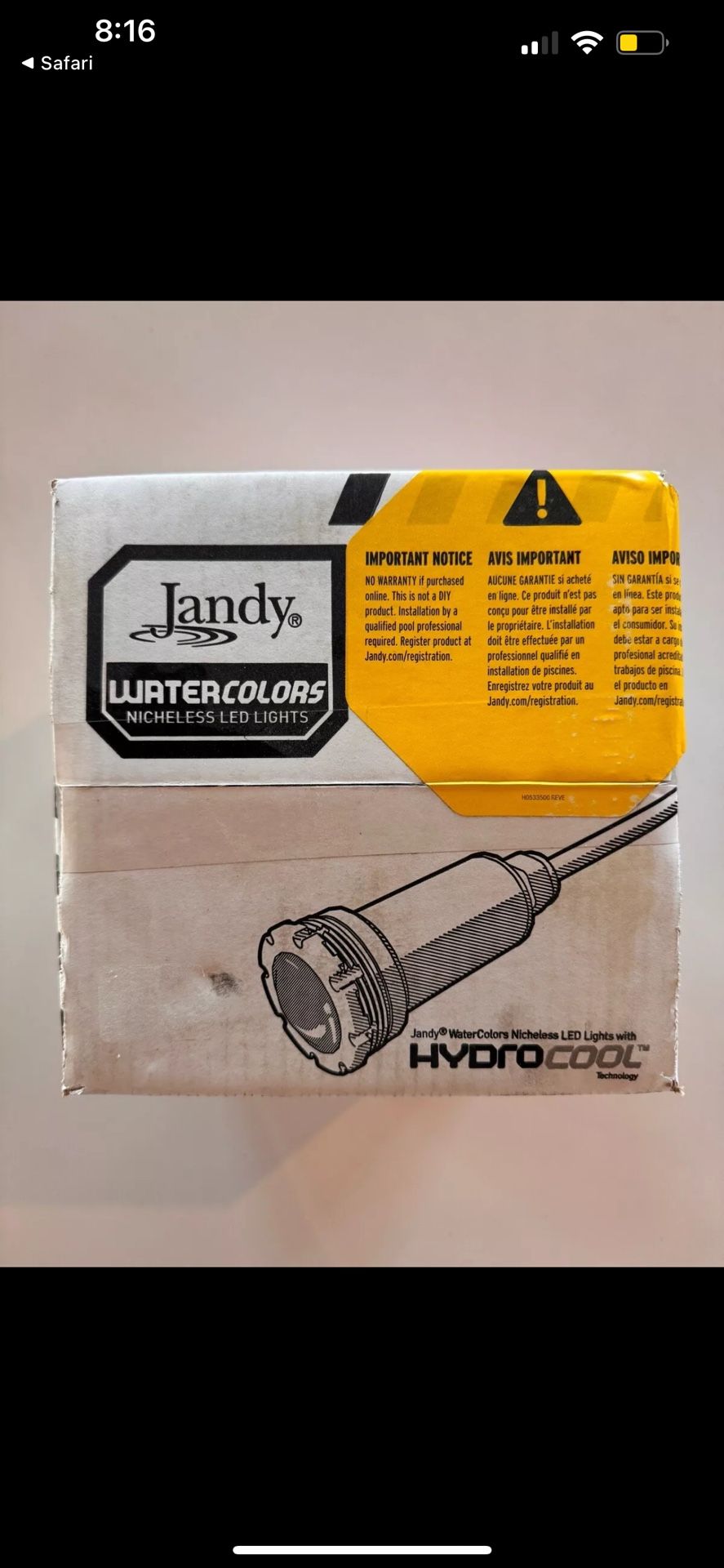 Jandy Watercolor Nicheless LED Light