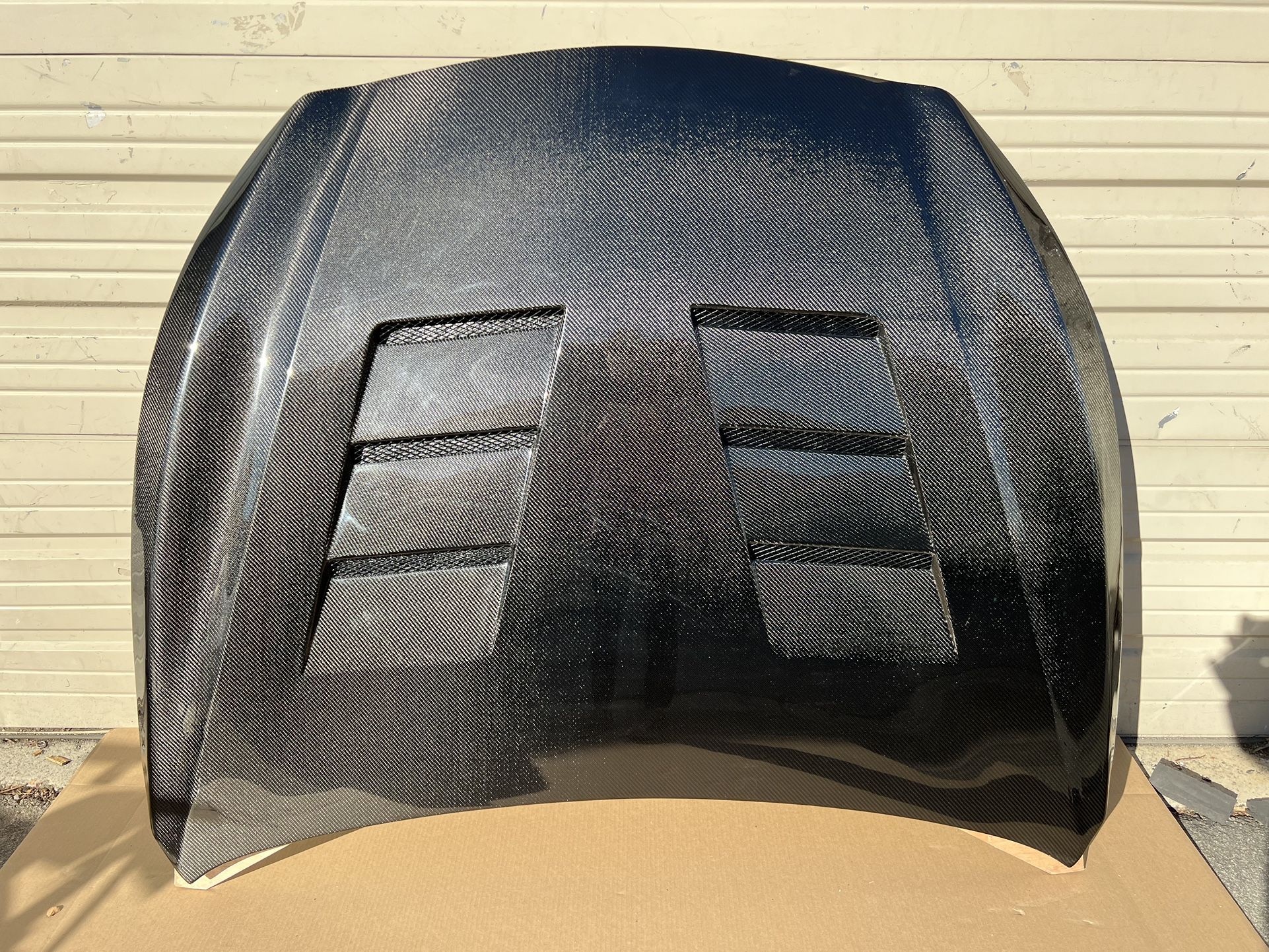 2014 - 2022 Infiniti Q50 Terminator Style Carbon Fiber Vented Hood (n2)