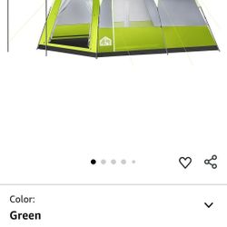 8/10 Person Instant Camping Tent, Pop-Up Family Tent for Instant Easy Setup, Spacious Interior, Includes Rainfly, Room Divider, Carry Bag, Backpacking