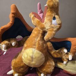 Pokemon Vintage Charizard 18 Inch Plush Nintendo Play-By-Play 1999