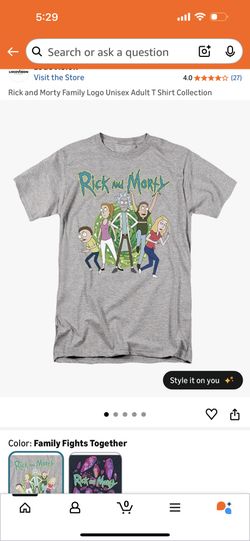 Rick And Morty - Adult Unisex Tshirt - Size Medium 