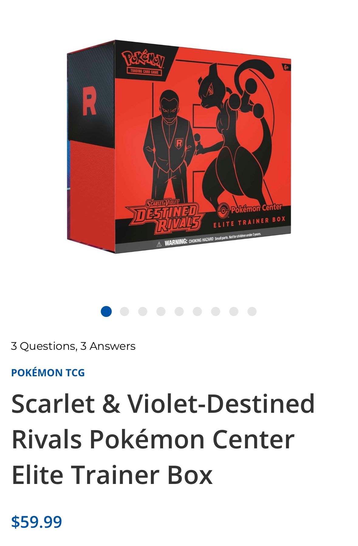 Pokémon center Destined Rivals ETB
