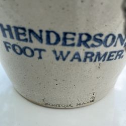 Unique Stoneware Foot Warmer Massachusetts 