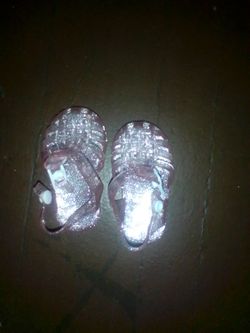 Baby shoes pink with glitter