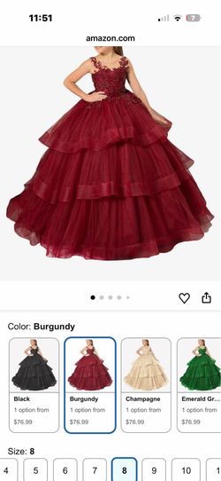 Beautiful Burgundy  Formal Little girl Dress / Pageant Dress