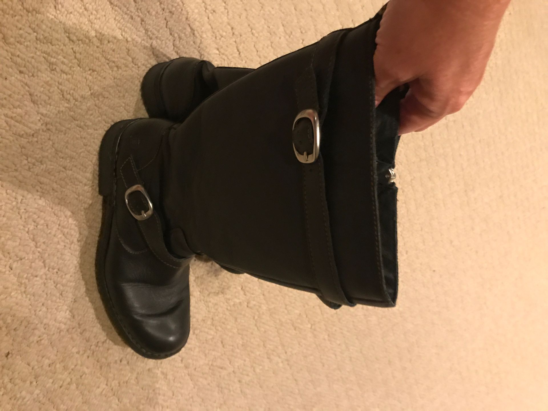 Born black leather boots women’s size 9