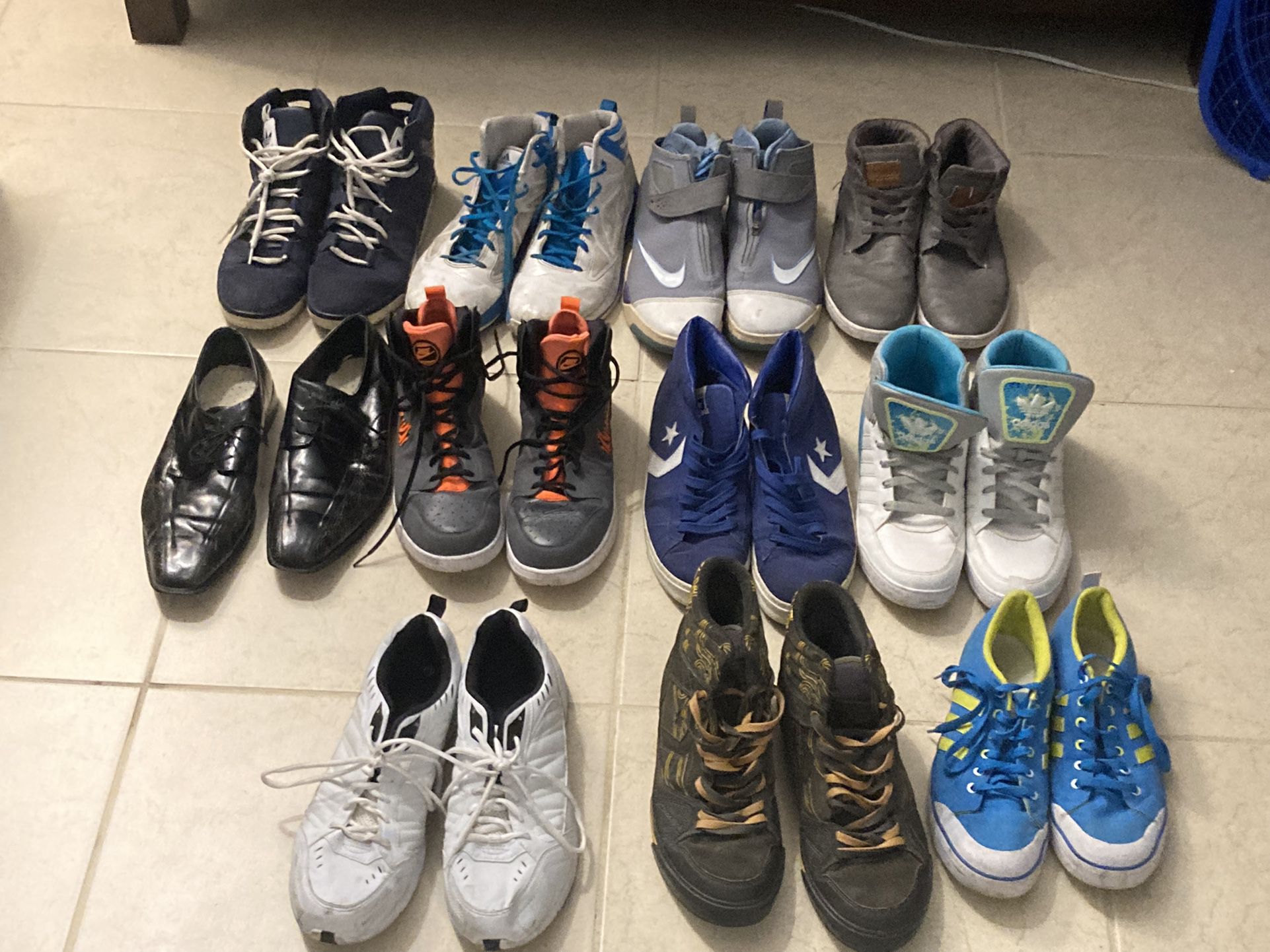 Size 13 Sneakers 11 Pairs Nike Adidas More 