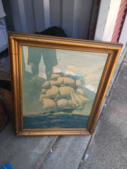 Poster 1927, of Clipper ship oil painting