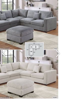 Sectional with ottoman set